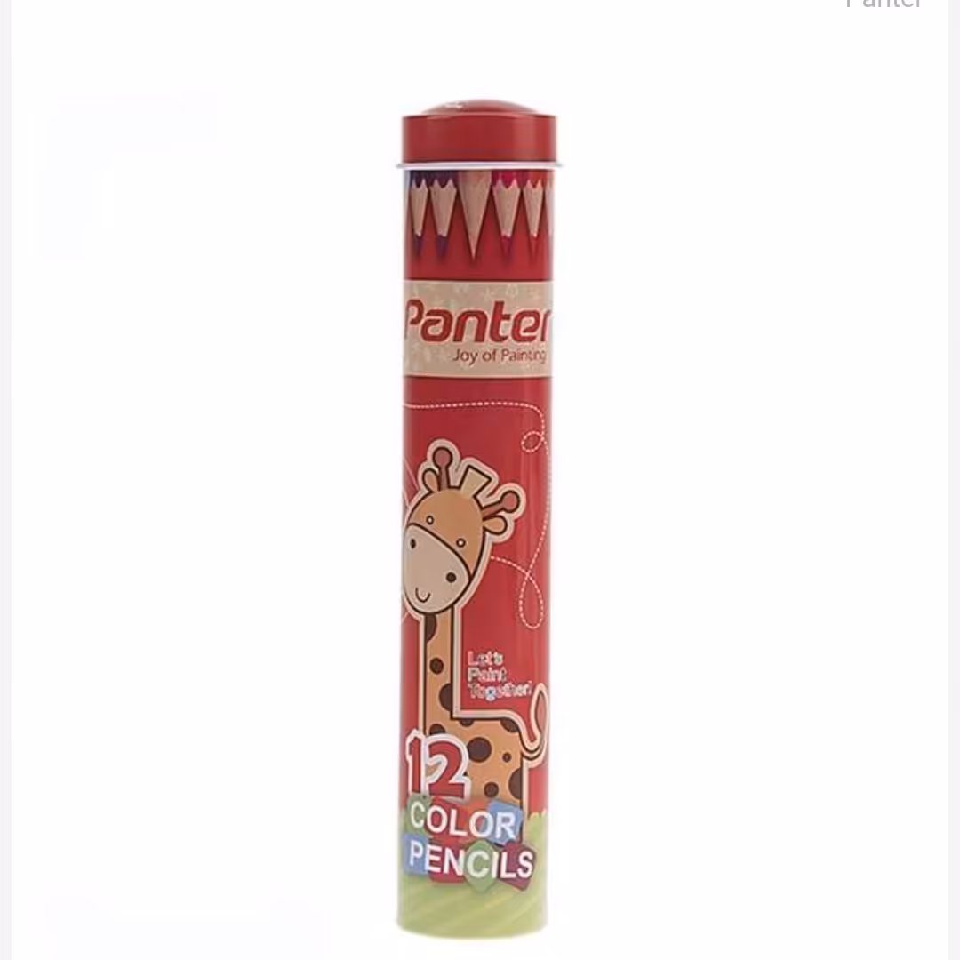 مداد رنگی 12 رنگ پنتر جعبه فلزی استوانه ای سایز بزرگ
Panter
