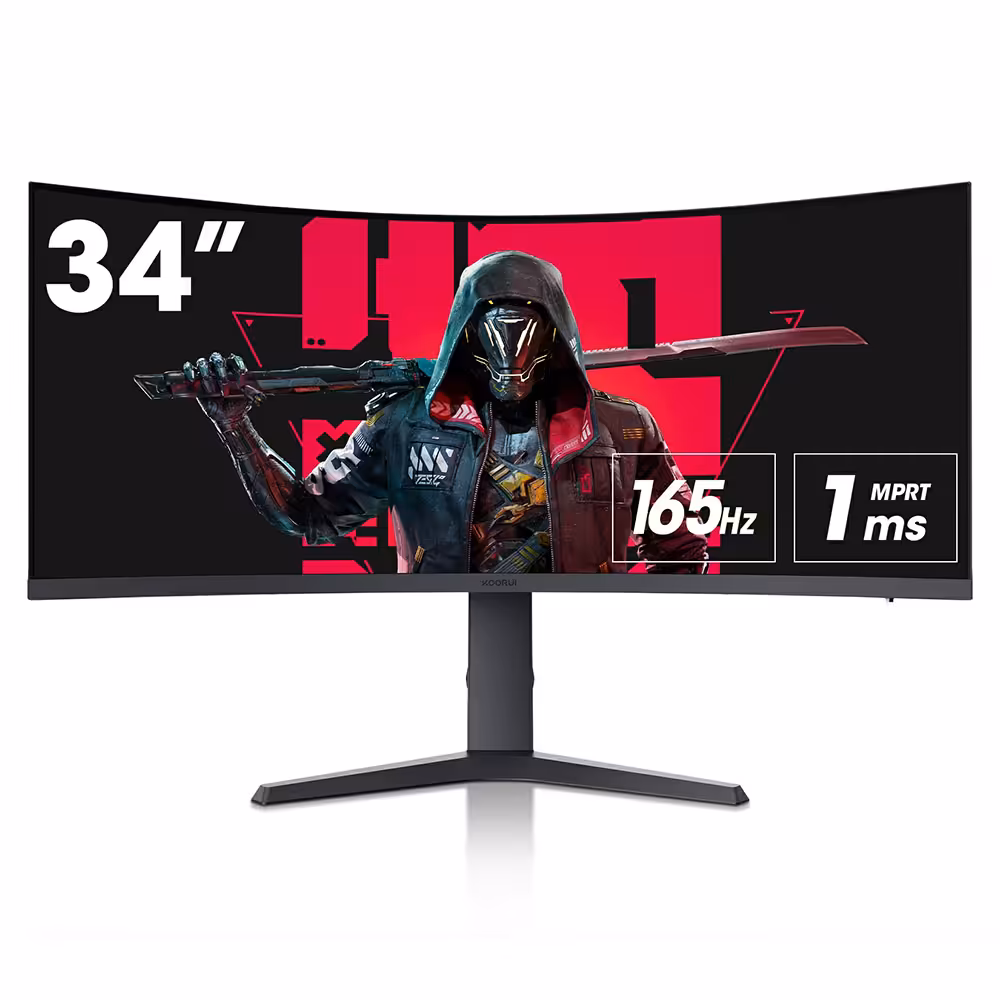 مانیتور گیمینگ خمیده کووری مدل KOORUI 34E6UC سایز 34 اینچ