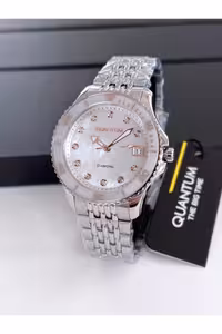 ساعت خاکستری زنانه IML1059.320 کوانتومی 5 اتمسفر ضد آب بند ناف استیل مچی  هدیه دستبند Quantum