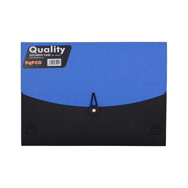 کیف مدارک دو رنگ راه راه پاپکو