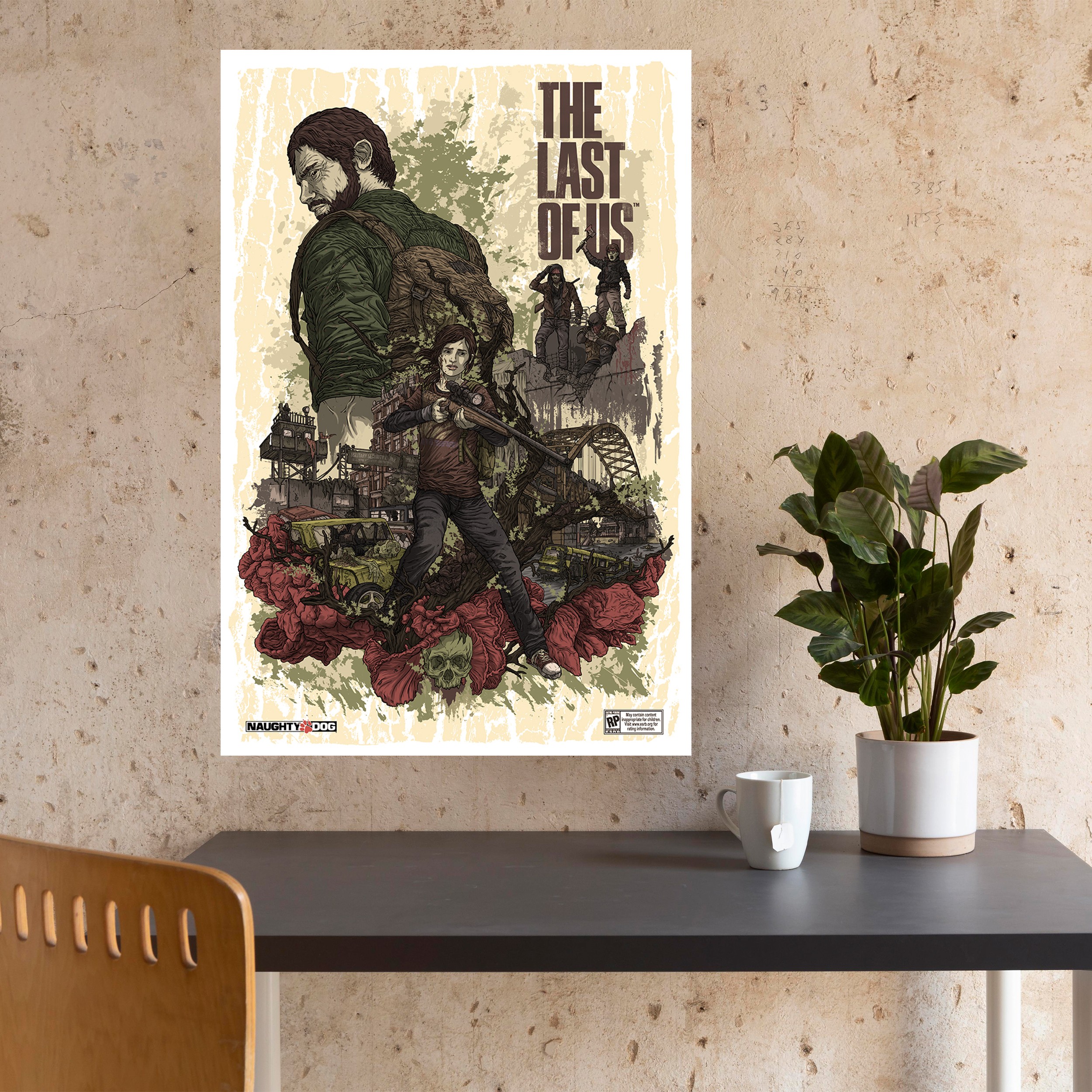 تابلو شاسی طرح گیمینگ پوستر لست آف آس last of us سایز  40 در 60 کد 1265