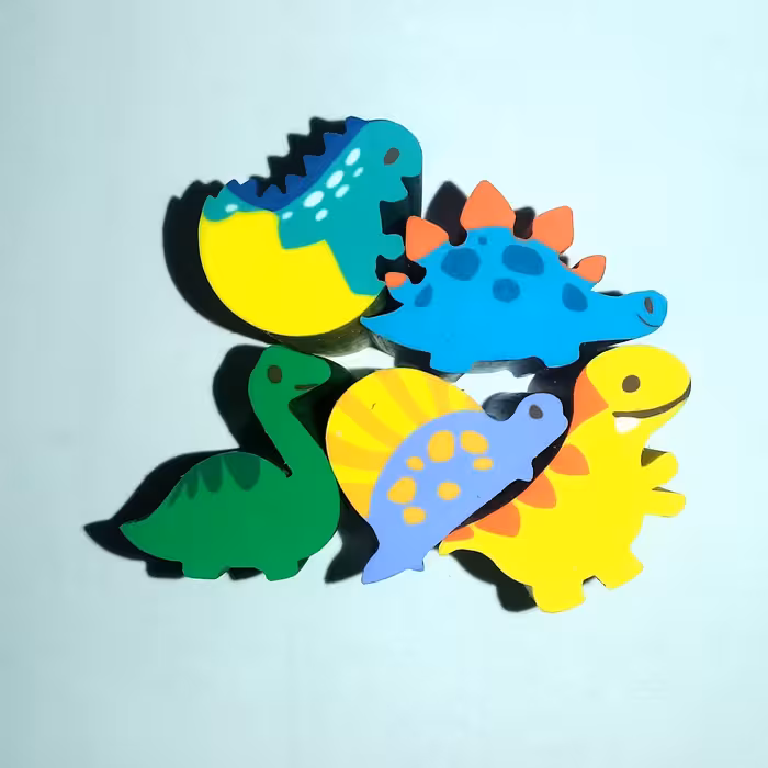 پاک کن استوانه ای حجیم دایناسور ( پنج عدد)