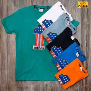 تیشرت یقه گرد مردانه اندامی سایز L آستین کش استیکر وان adidas