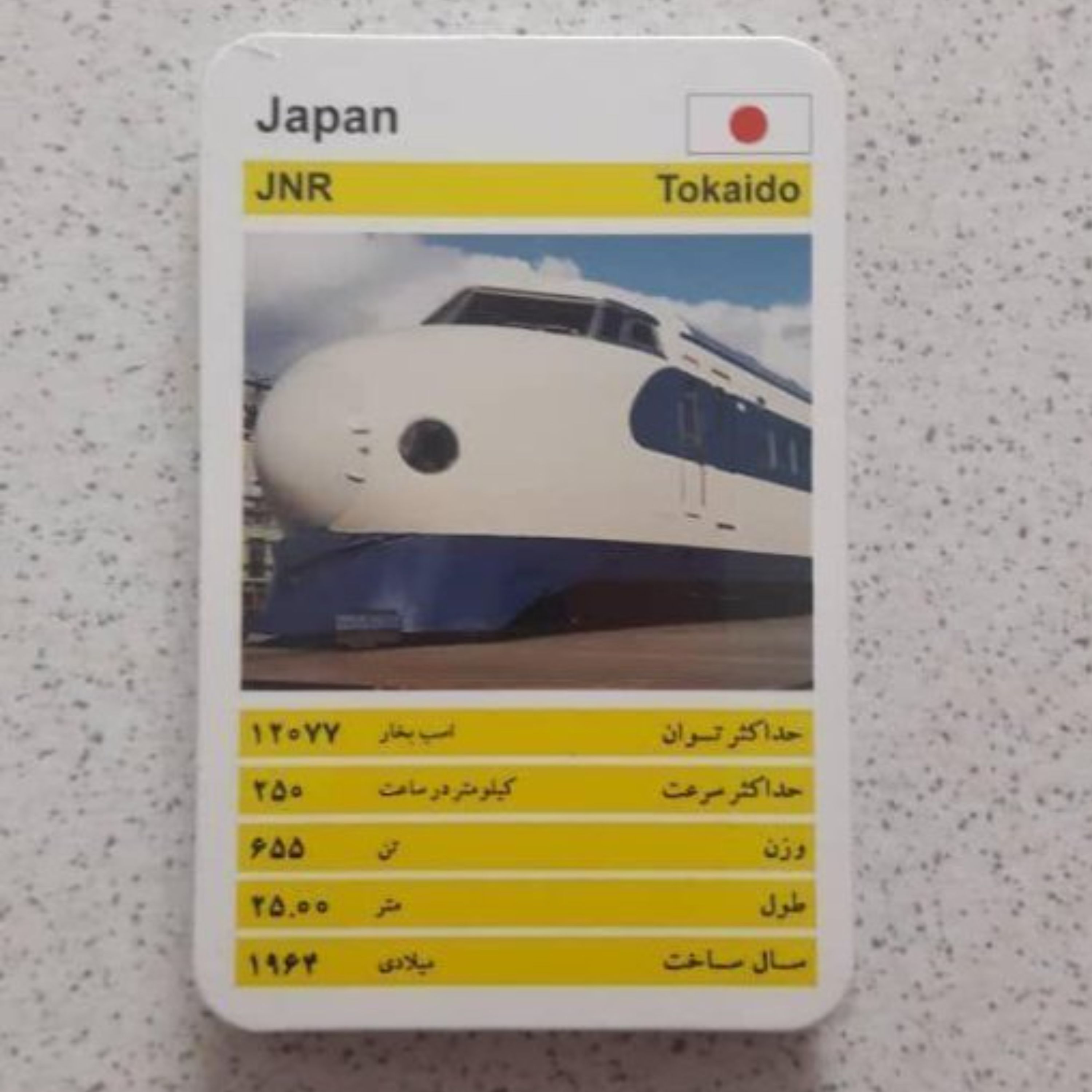 کارت بازی طرح قطار 24 عددی خاطره انگیز دهه 60 در فروشگاه تونل زمان