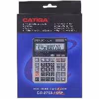ماشین حساب رومیزی کاتیگا مدل CD-2753-16RP