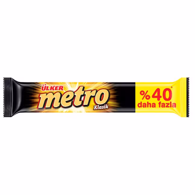 شکلات مترو دوبل اولکر با مغز بادام و کارامل و روکش کاکائو %40 - 50.4 گرم