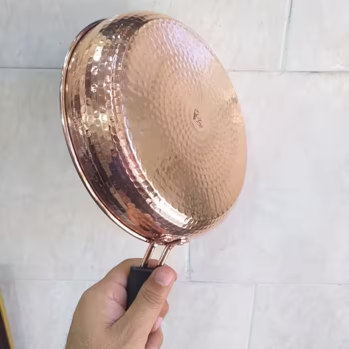 ماهیتابه مسی تک دست  