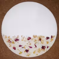 زیرلیوانی رزینی مدل ورقطلا و گل بسته سه عددی 