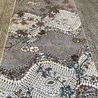 کناره مدرن گبه فانتزی طوسی کد 2109