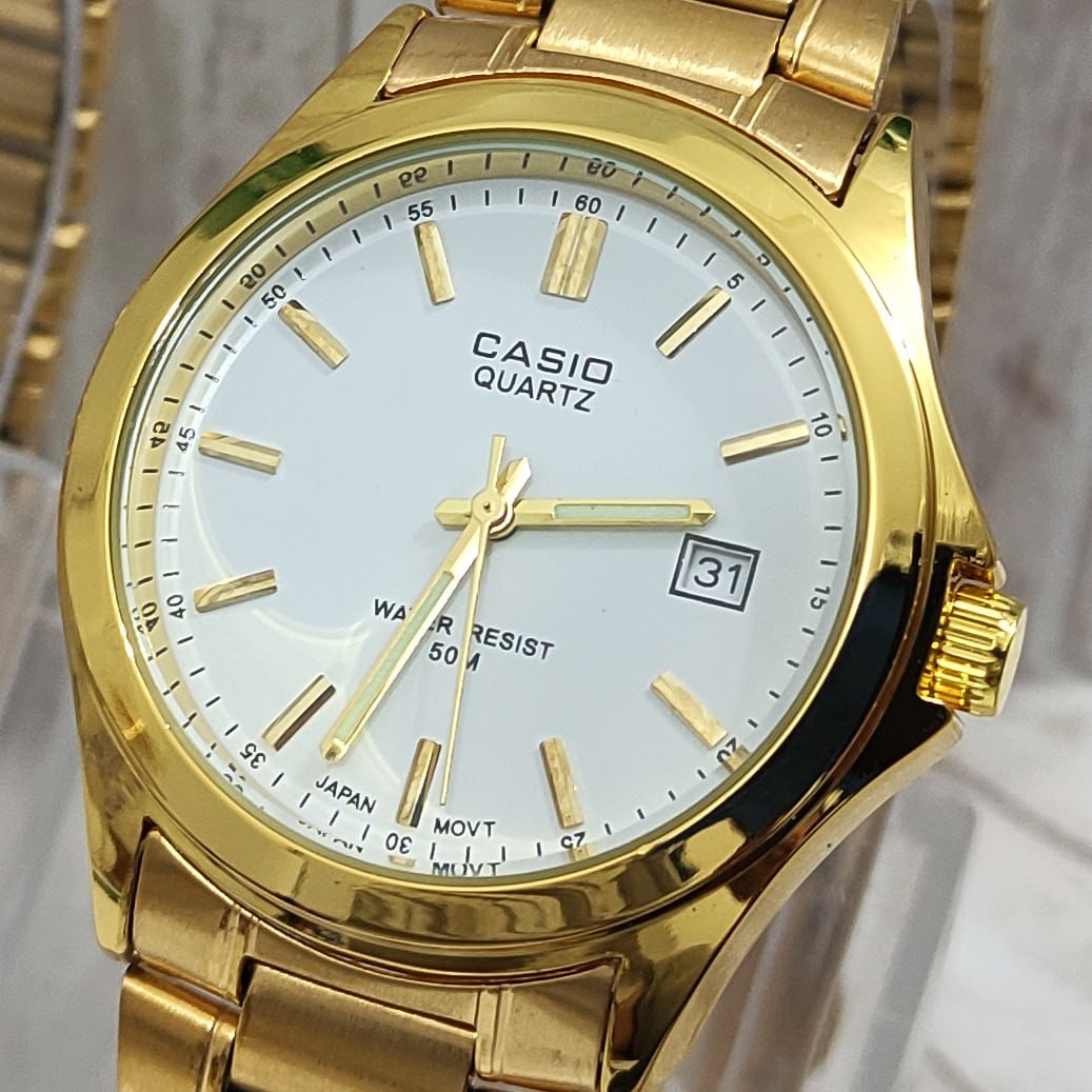 ساعت ست کاسیو CASIO رنگ طلایی جنس استیل رنگ ثابت کیفیت اعلا