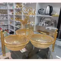 اردو خوری سولو لب طلا مدل پروانه رنگ عسلی