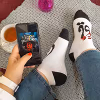 جوراب  مچی  یاغی رنگ سفید نخ پنبه 80 درصدنخی کیفیت عالی مناسب 36تا41