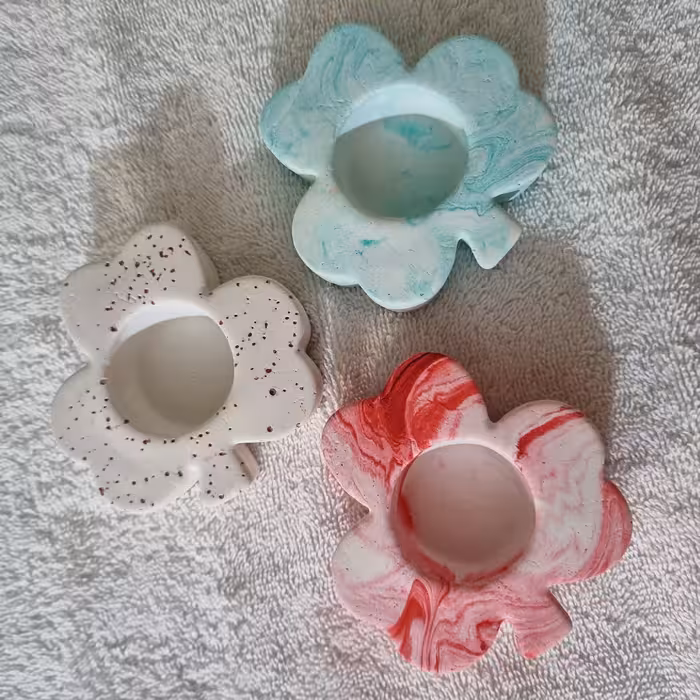 جا شمعی طرح شبدر مناسب برای شمع سازی و شمع وارمر 