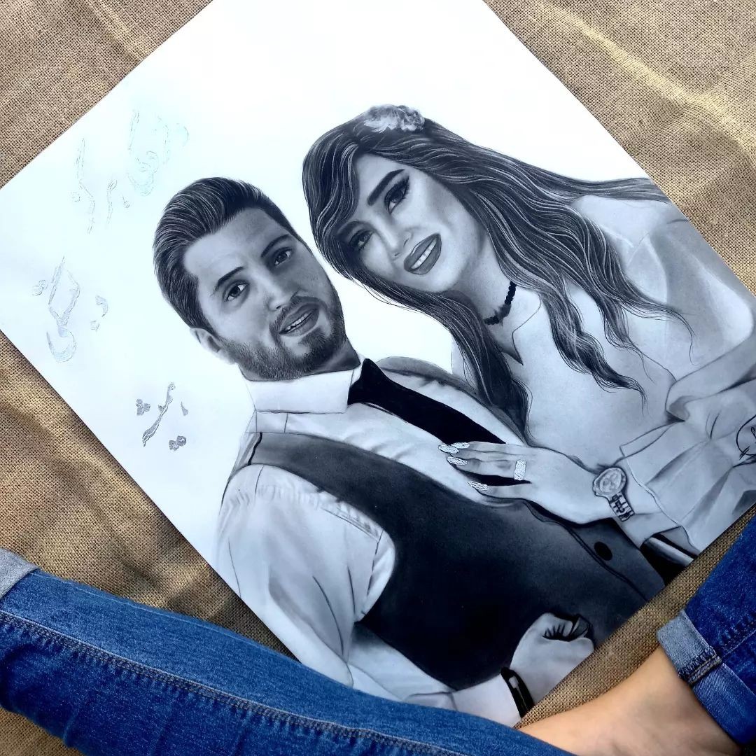 طراحی چهره جزو قشنگ ترین هدیه برای سالگرد ازدواج هستش