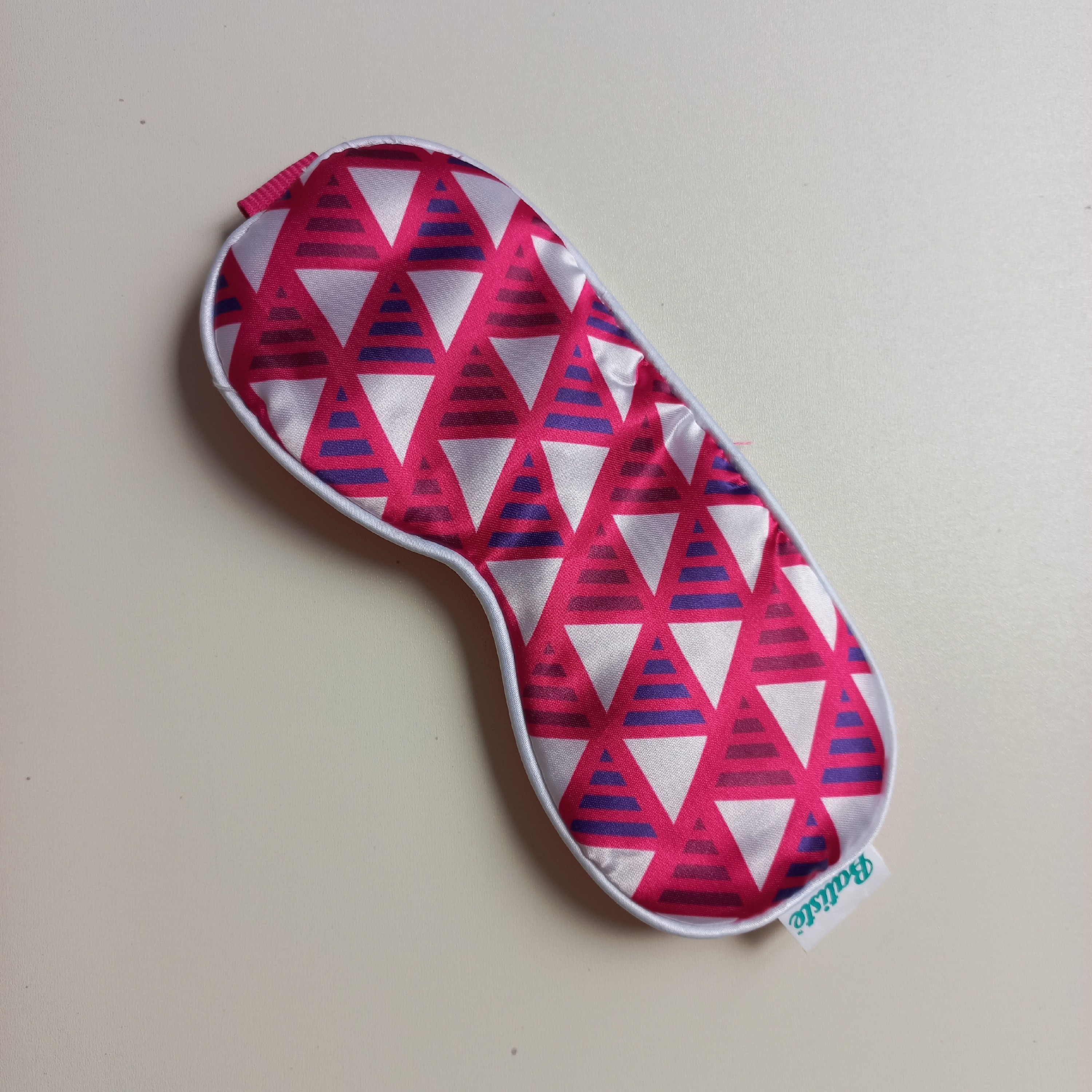 چشم بند خواب صورتی ساتن ابریشم 