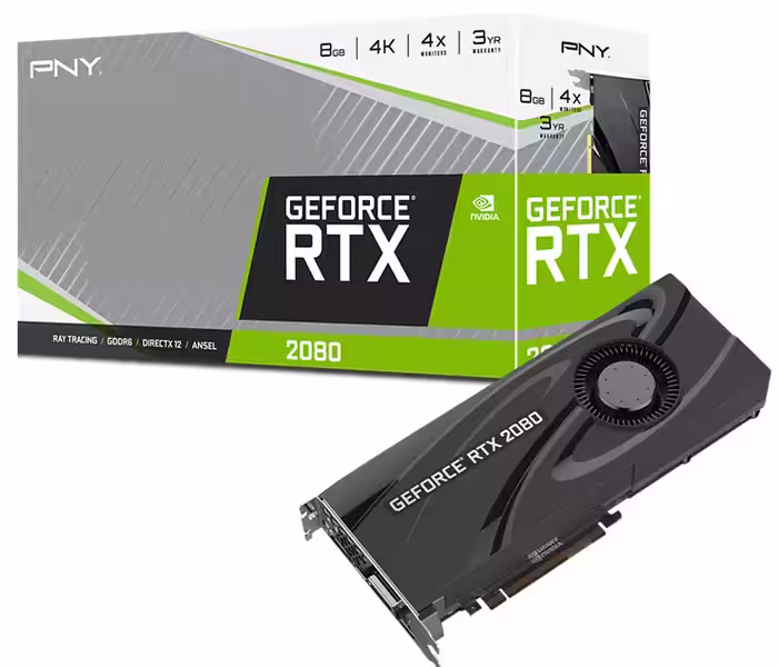 کارت گرافیک پی ان وای مدل GeForce RTX 2080 8GB Blower با حافظه 8 گیگابایت