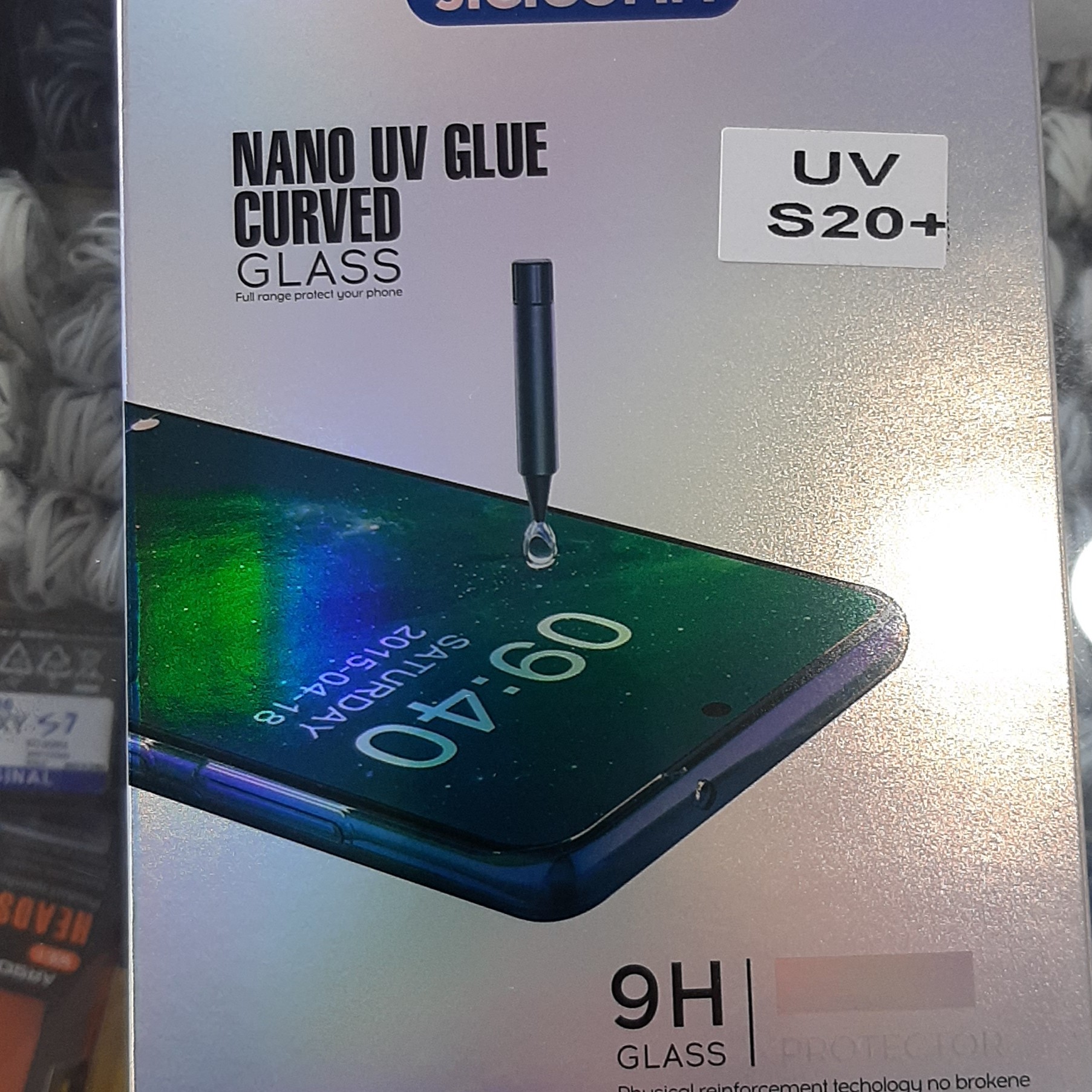 لیبل و محافظ صفحه نمایش UV مخصوص گوشی s20پلاس 