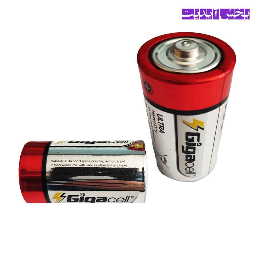 باتری دوتایی بزرگ Gigacell Super Heavy Duty R20 1.5V D