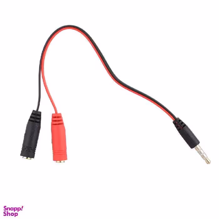 کابل تبدیل 1 به 2 جک 3.5 میلی متری مدل PS8410 طول 0.2 متر
