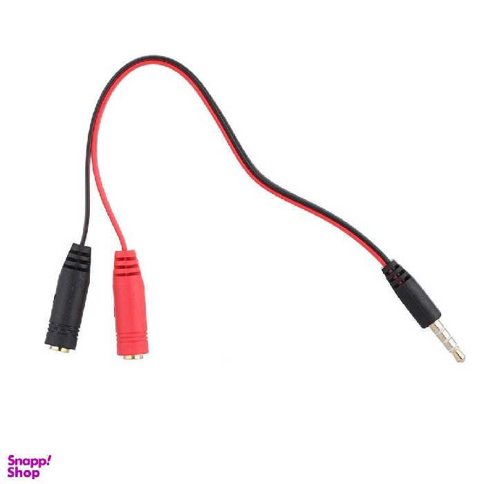 کابل تبدیل 1 به 2 جک 3.5 میلی متری مدل PS8410 طول 0.2 متر