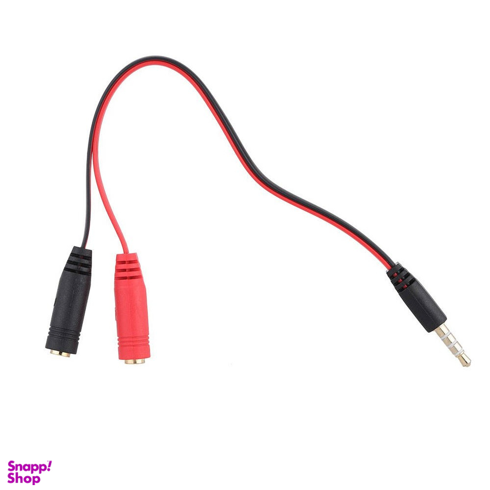 کابل تبدیل 1 به 2 جک 3.5 میلی متری مدل PS8410 طول 0.2 متر