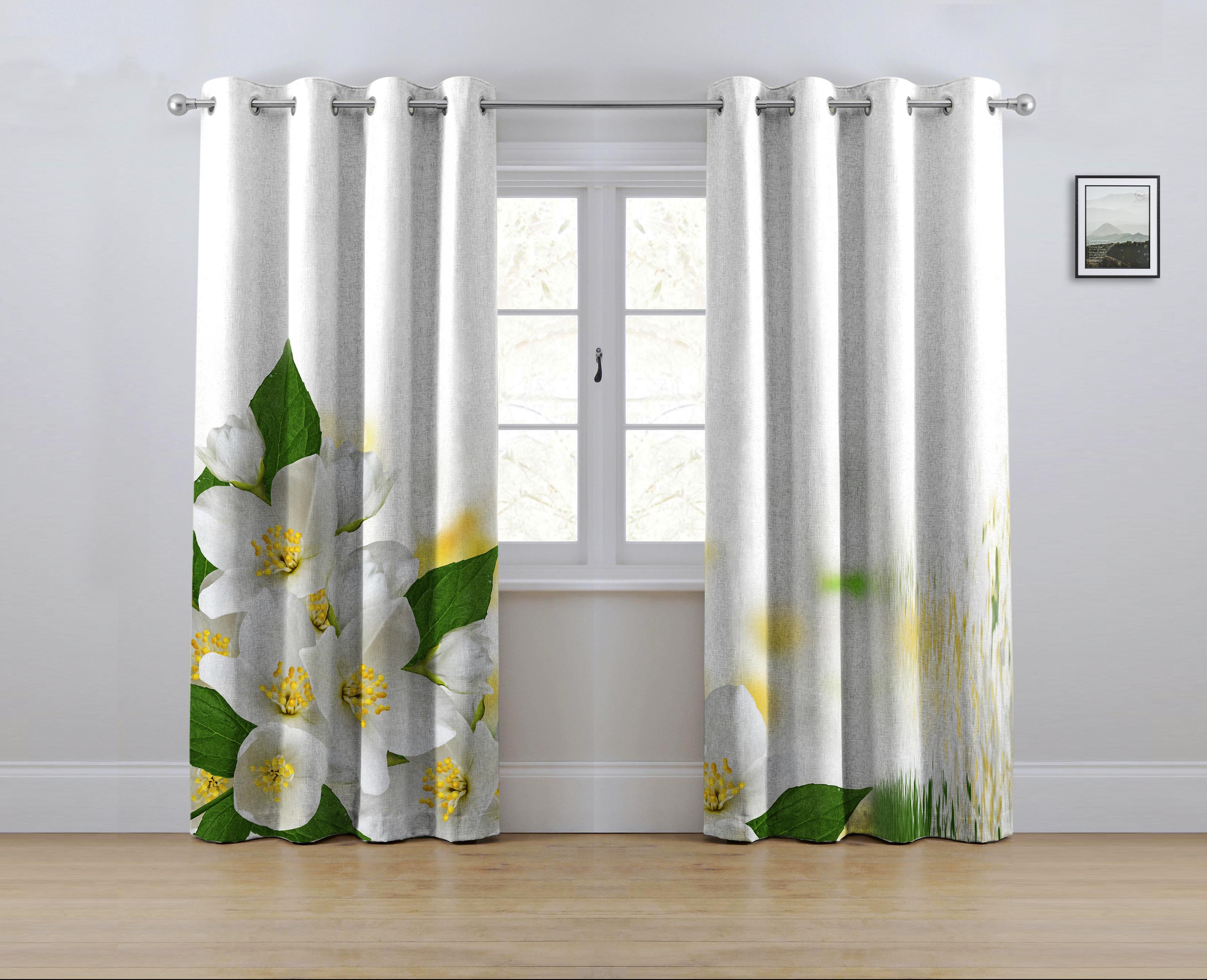 پرده پانچی مدل گل زرد ابعاد ارتفاع280درعرض145