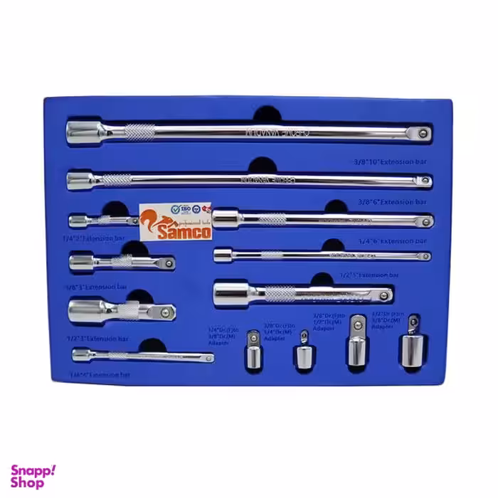 تبدیل و رابط کمکی بکس سامکو مدل YP-1/2-1/4-3/8INCH مجموعه 13 عددی