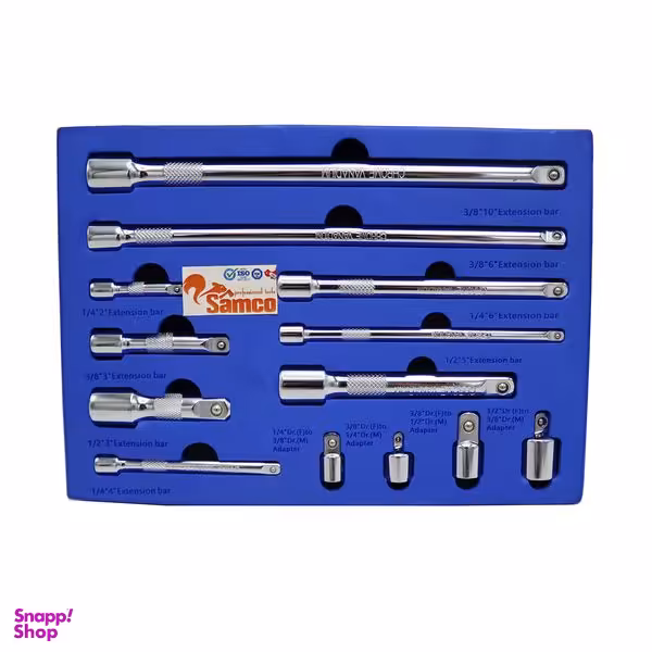 تبدیل و رابط کمکی بکس سامکو مدل YP-1/2-1/4-3/8INCH مجموعه 13 عددی