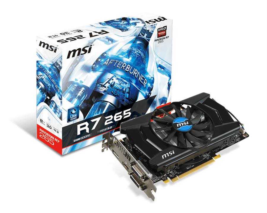 کارت گرافیک 2 گیگابایت آر سون 265 ام اس آی