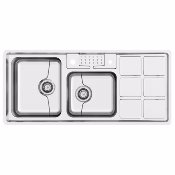 سینک ظرفشویی فانتزی کن مدل 8031 لگن راست دارا مخزن مایع ظرفشویی 