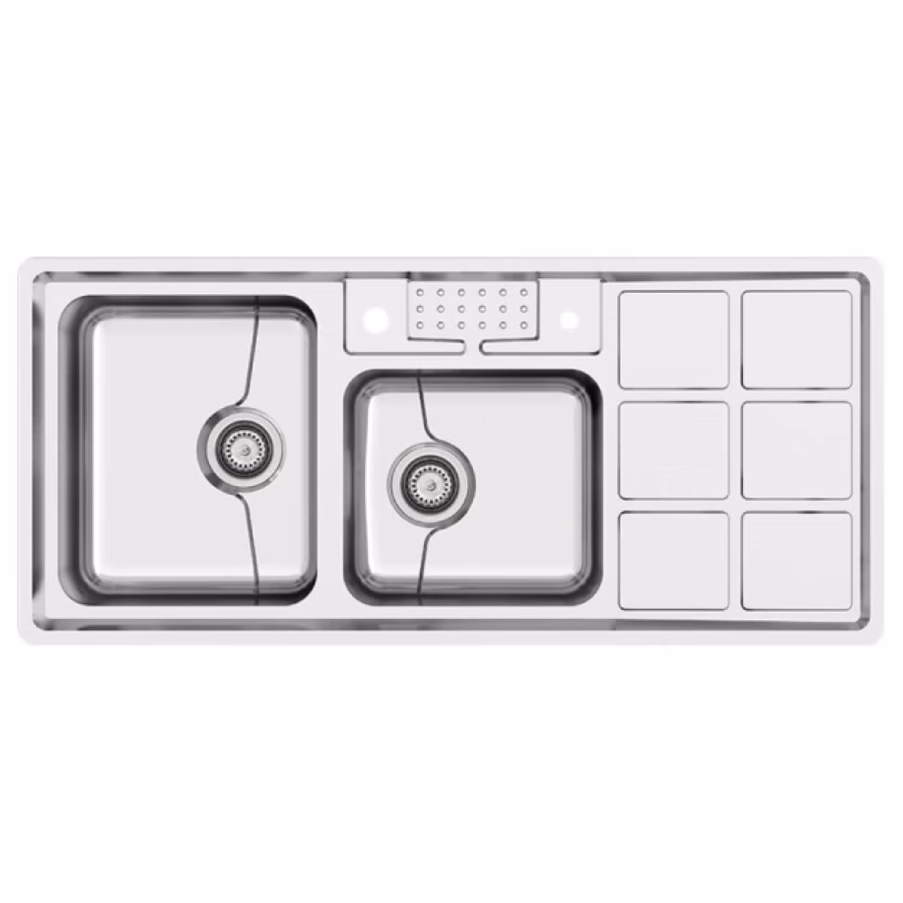 سینک ظرفشویی فانتزی کن مدل 8031 لگن راست دارا مخزن مایع ظرفشویی 