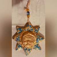 آویز سفالی خورشید چشم نظر