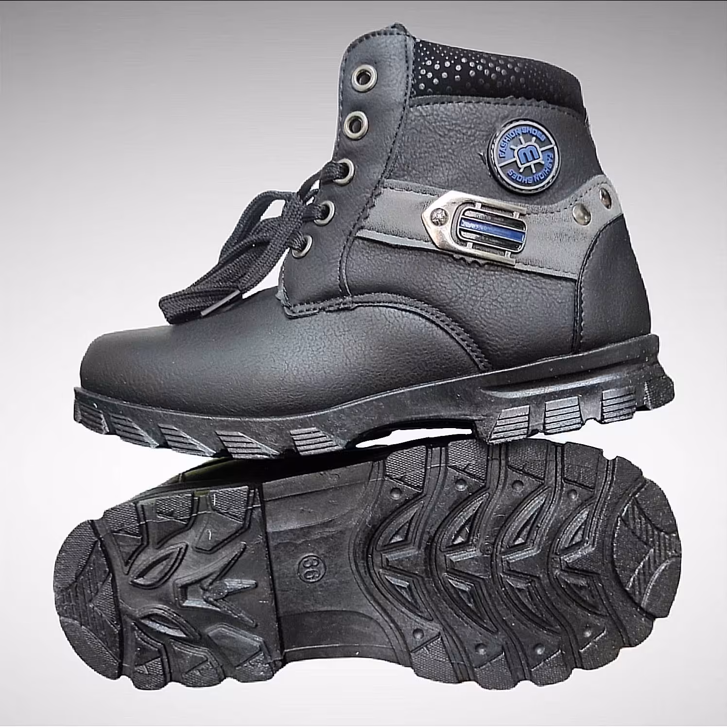 نیم بوت بچگانه چرم مصنوعی با کیفیت زمستانی در سه رنگ