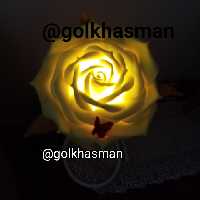 گل  فوم بزرگ رومیزی چراغدار