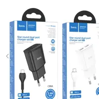 شارژر دیواری C88A هوکو به همراه کابل مدل میکرو

