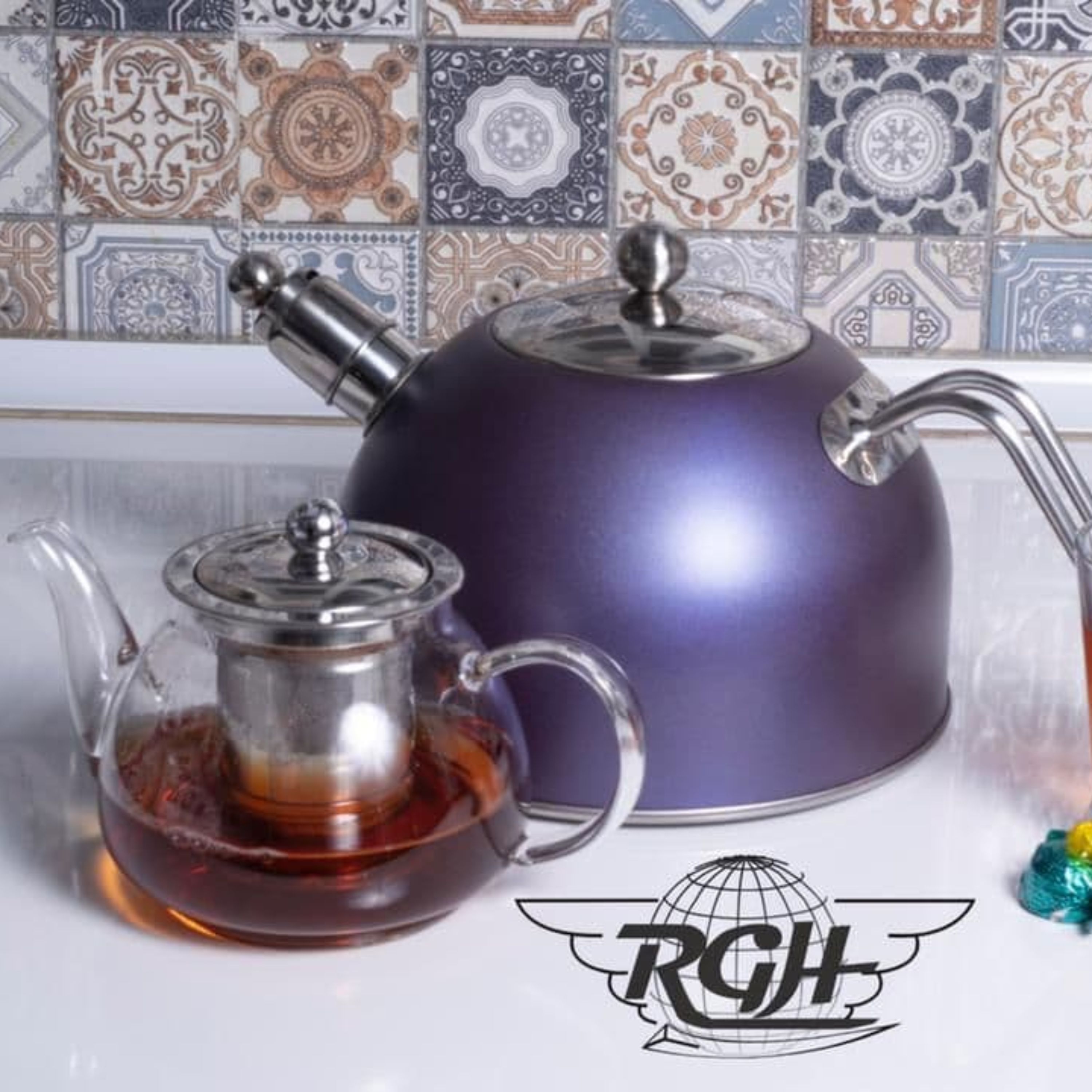 کتری قوری سوتی ونتی کتری استیل قوری پیرکس دارای جعبه کادوئی کیفیت عالی 