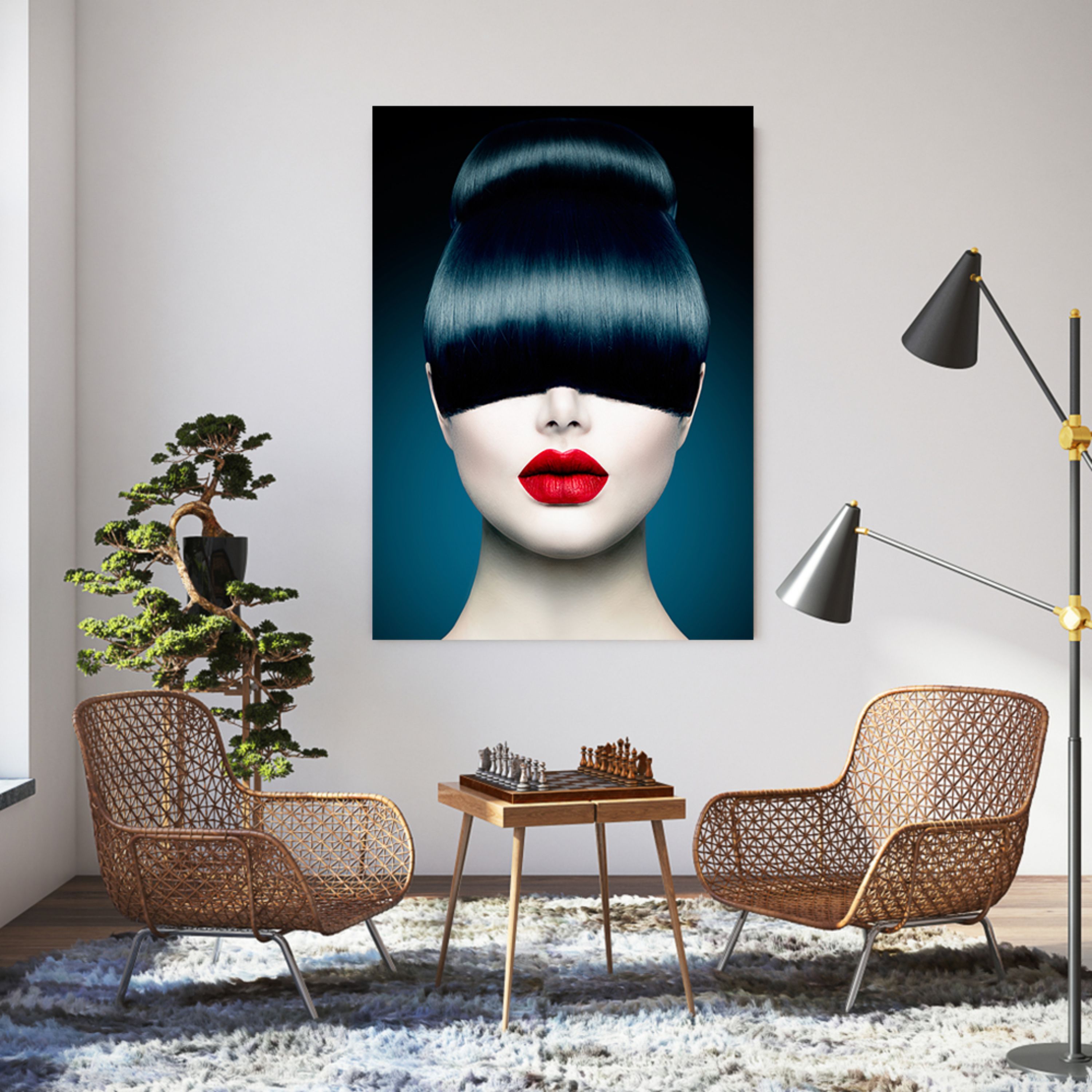 تابلو بوم طرح زن مدرن5