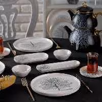 کتری قوری لعابی نوا ترکیه طرح دار کد NEVA-N3235