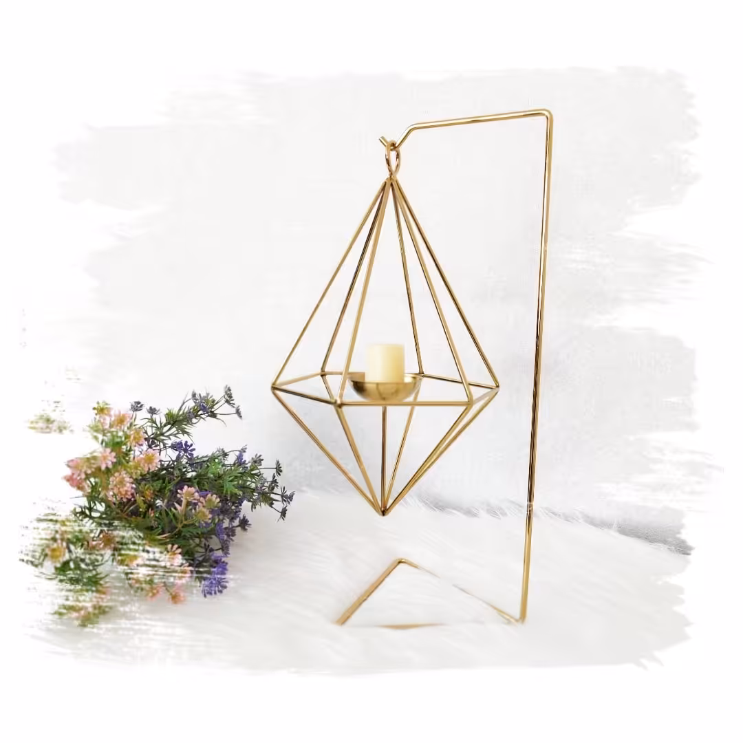 شمعدان فلزی آبکاری 