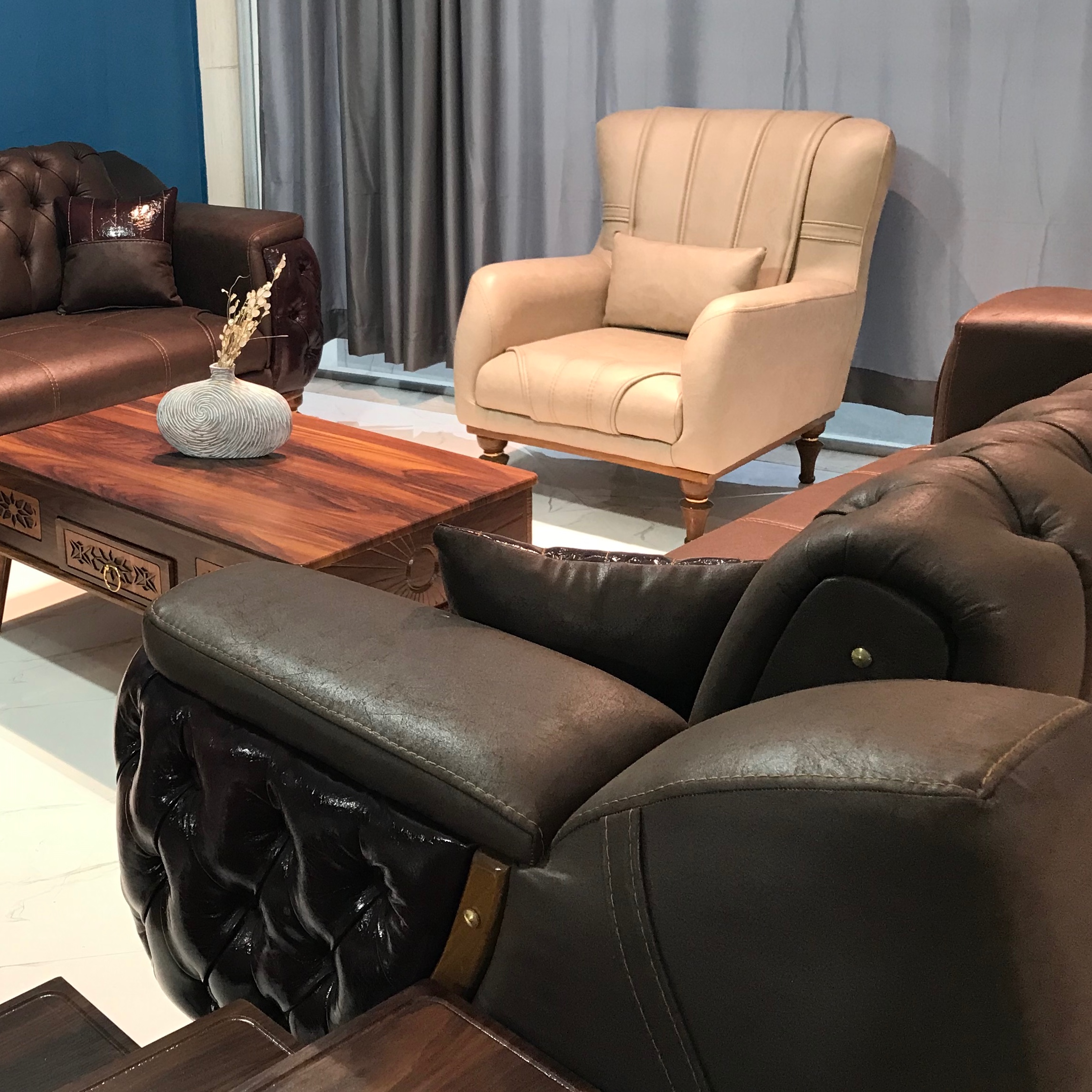 مدل نولان طرح چستر تلفیقی از چرم و پارچه