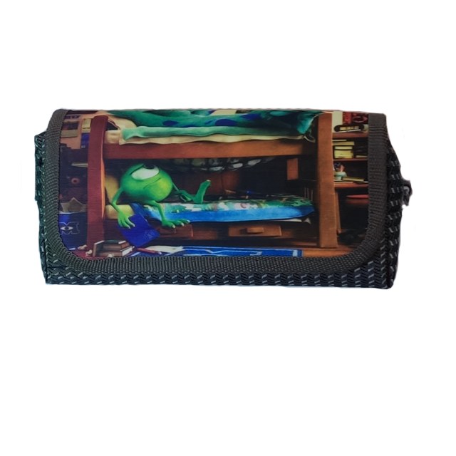 جامدادی دوزیپ چسبی پارچه ای مدل کارتون هیولاها 