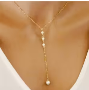 گردنبند ظریف استیل طرح طلا رنگ ثابت و ضدحساسیت