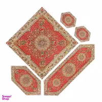 ست 5 تکه رومیزی ترمه مدل افشار کد afr-1007