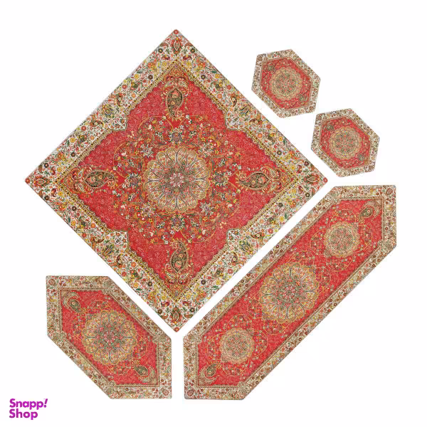 ست 5 تکه رومیزی ترمه مدل افشار کد afr-1007