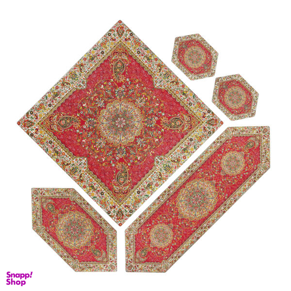 ست 5 تکه رومیزی ترمه مدل افشار کد afr-1007