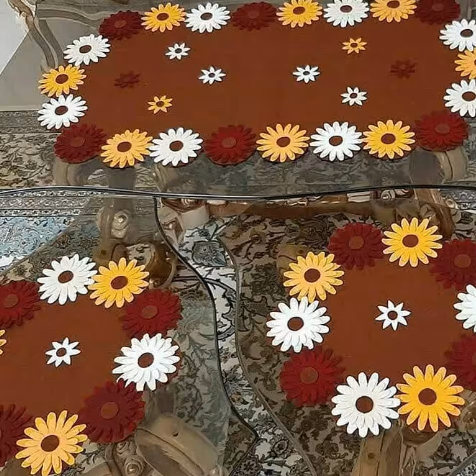 رومیزی یکی بزرگ و دوتا کوچک