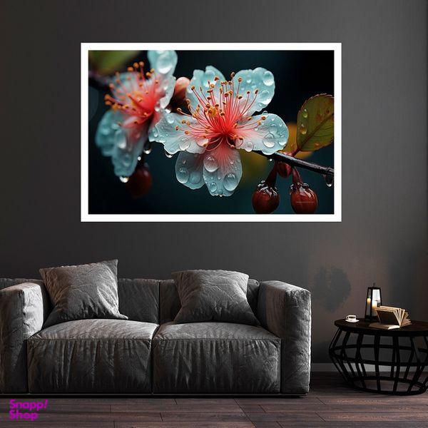 تابلو بکلیت طرح طبیعت و گل مدل قاب شاسی W-s8605