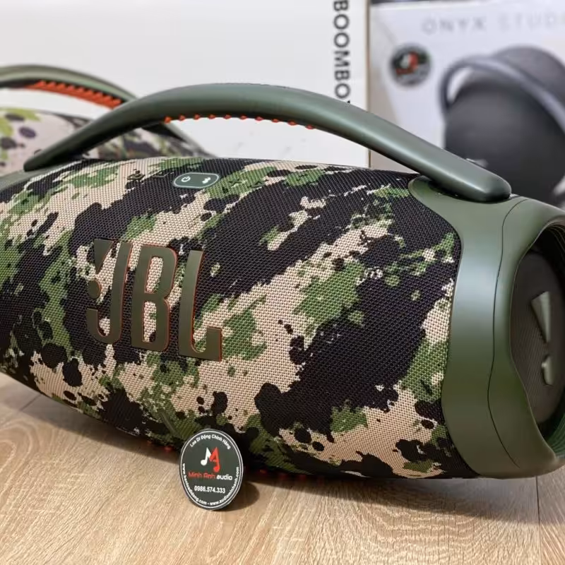 اسپیکر بلوتوثی قابل حمل جی بی ال مدل boombox 3 ارتشی