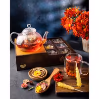 جعبه دمنوش مدل رویا بهمراه قوری