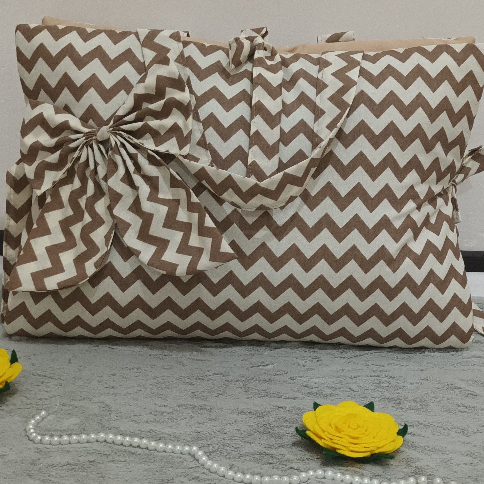 سرویس خواب مسافرتی نوزادی کرم قهوه ای